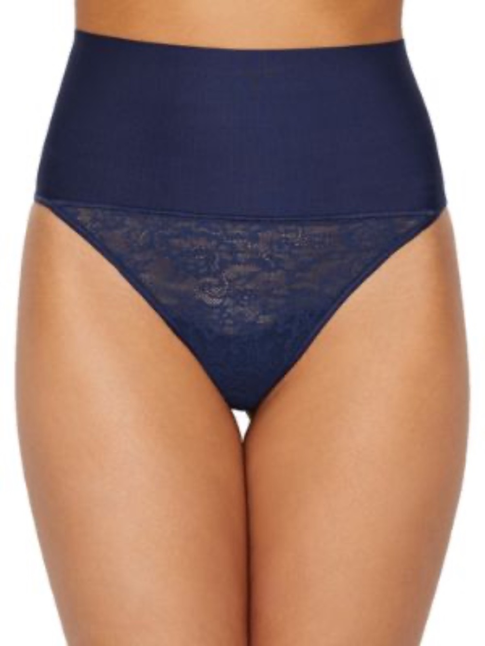 Plus Size Women's Tame Your Tummy Shaping Thong by Maidenform in Navy NWT